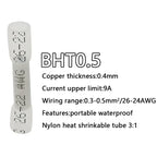 10/50/100/200PCS Heat Shrink Butt Wire Connectors AWG 24-10 0.3-6.0mm2 Waterproof Insulated Automobile Wire Cable Crimp Terminal