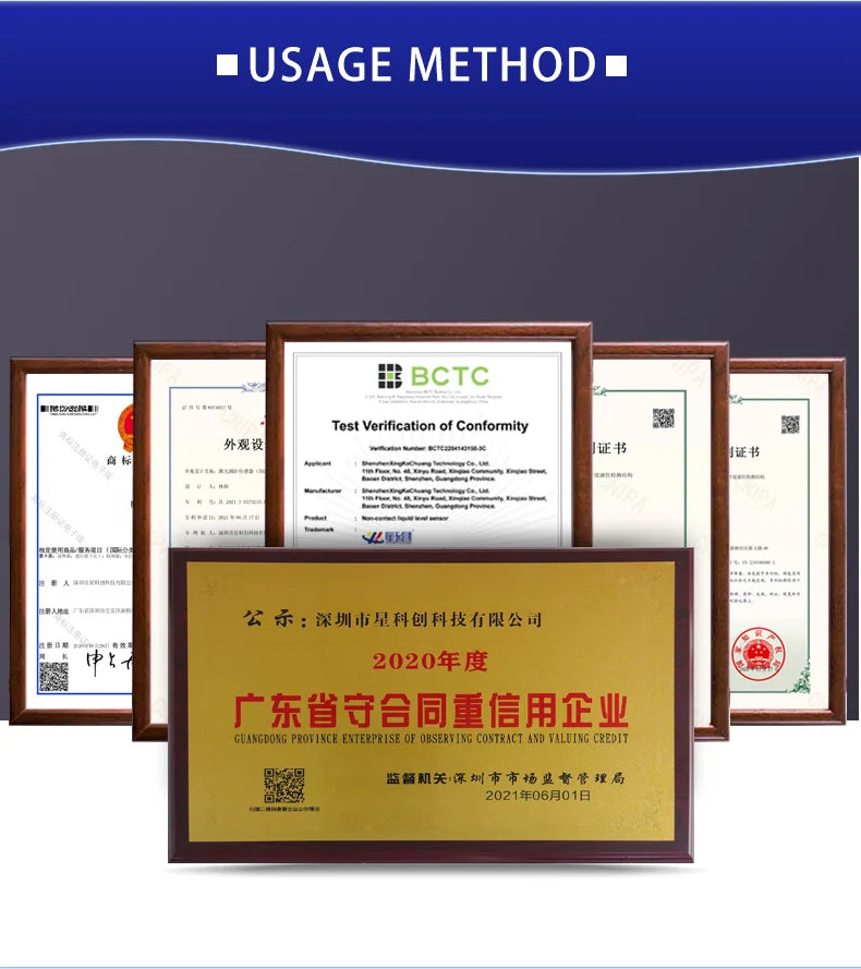 XKC-Y26 Non-contact Liquid Level Sensor External-attached Pipeline Water Level Sensor Liquid Sensor Liquid Detection Switch