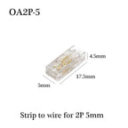 COB LED Wire Connector 5 8 10mm Connection Solderless Mini Buckle FCOB RGB CCT LED Strip Lights 2 3 4 Pin No Dark Area Connector