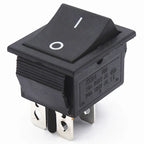 5PCS KCD4 Rocker Switch 16A 250VAC, ON-OFF 2 Position 4-Pin Illuminated Power Switch with Cap for Electrical Equipment