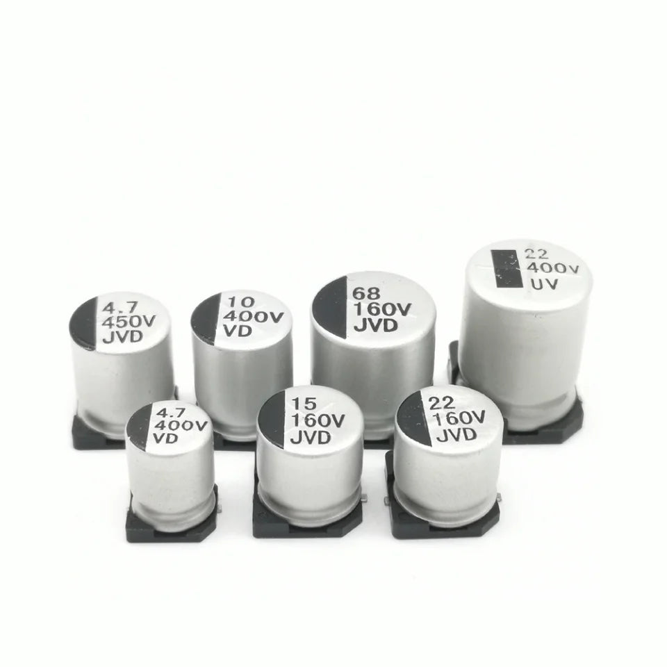 20PCS/lot SMD Aluminum Electrolytic Capacitor 10V 16V 25V 35V 50V 1UF 2.2UF 4.7UF 10UF 22UF 47UF 100UF 220UF 330UF 470UF 1000UF