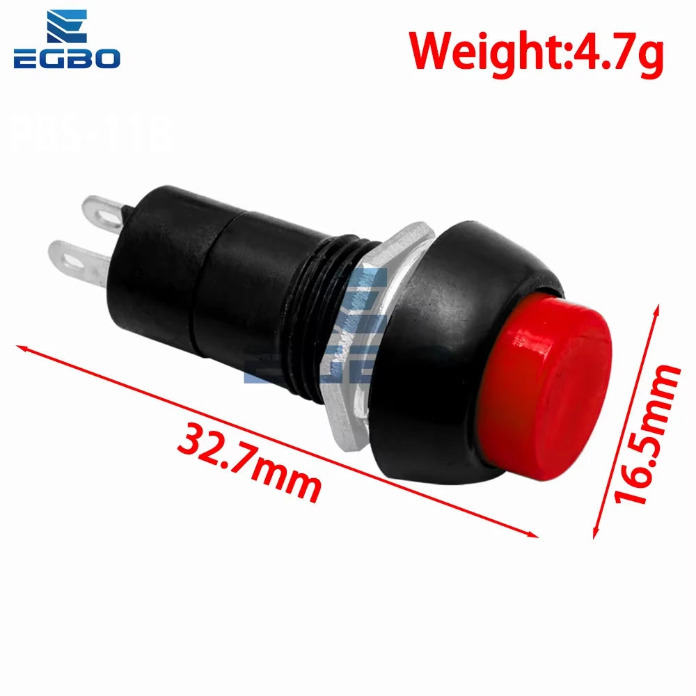 5~10PCS EGBO Mini 12mm Waterproof Momentary ON/OFF Push Button Round Switch PBS-33B PBS-11B For arduino