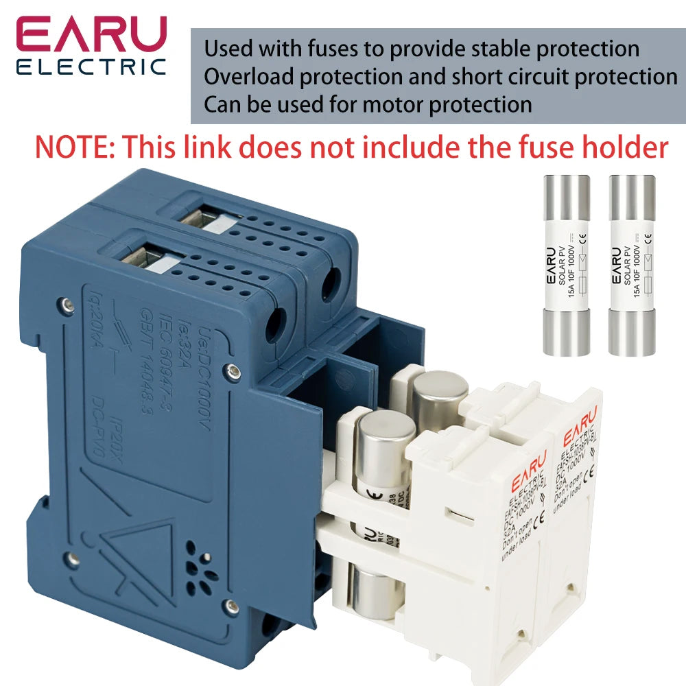 1PC Solar DC 1000V PV Fuses 6A 10A 15A 20A 25A 30A 32A High Voltage for Solar System Protection