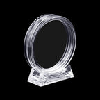 10Pcs Clear Collection Coin Holder Capsule with Display Stand and Gasket 17/20/25/27/30/33/38/40mm Coins Storage Organizer Box