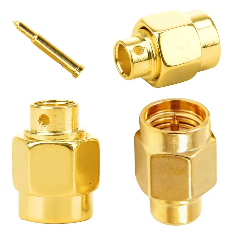 SMA Male (Female Pin)  Solder FOR Semi-rigid B3 RG141 RG402 Cable Connector 5/20/100PCS 1000V 6GHz