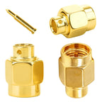 SMA Male (Female Pin)  Solder FOR Semi-rigid B3 RG141 RG402 Cable Connector 5/20/100PCS 1000V 6GHz