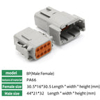 10/50/100 Sets Deutsch DTM/DT/DTP/DTF Automobile Connector Plug&Socket Male&Female Terminal DTM04-2/3/4/6/8/12 DTM06-2/3/4/6/8S
