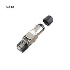 CAT6A Cat8 Cat7  RJ45 Shielded Toolless Connector, 10Gbps Professional Ethernet Modular Plug for Network Cable for 22AWG-24AWG
