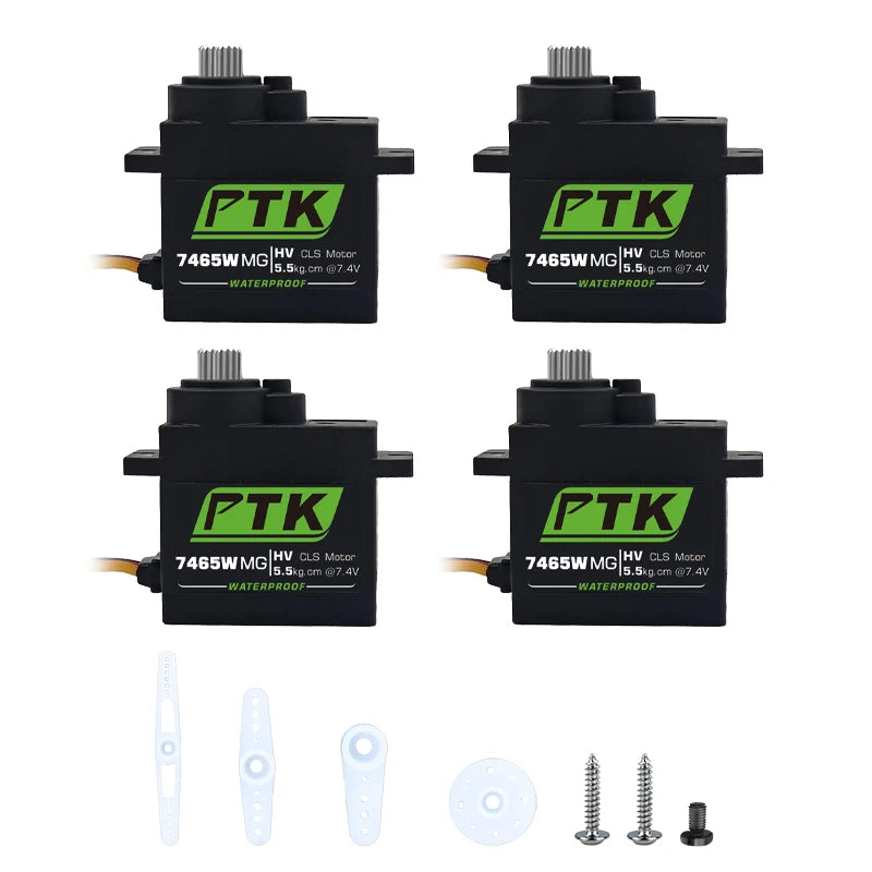 PTK 7465W MG Waterproof servo Metal gear 9g micro servo 5mm 180° robotic model aircraft fixed wing digital servo