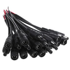 DC Power Pigtails Cable 22AWG Female Male 5.5mm X 2.1mm Connector For 12V Power Supply Adapte CCTV Camera DVR LED Strip
