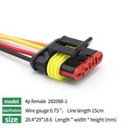 5/20/100 Sets 1/2/3/4/5/6 Pin Way Waterproof Electrical Wire Connector Plug 1.5mm Terminals 2Pin HID Plug Auto Xenon Lamp Plug