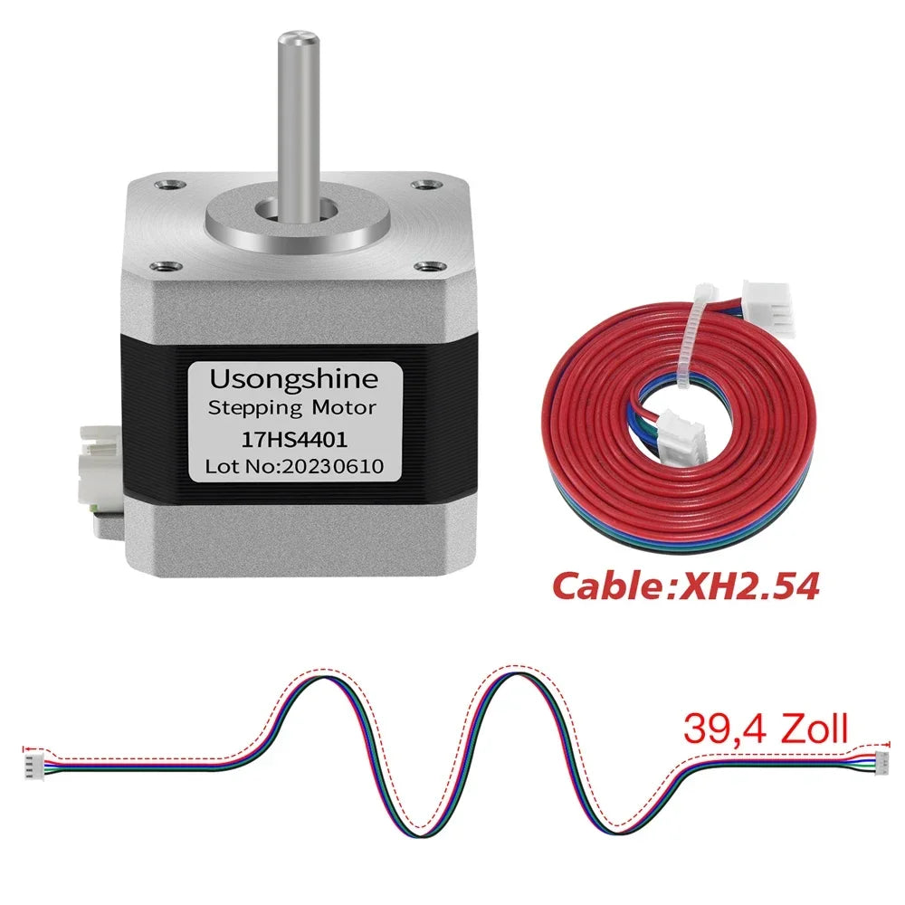Usongshine 17HS4401 1.8 Nema17 Stepper Motor 2 Phase 1.5A 42mN.m With Cable For CNC Roter Laser Engraving Machine