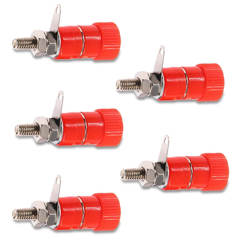 5/10PCS Binding Posts Terminals 4mm Banana Plug Socket Nickel Plated Terminal Red Black Barrel Connector For Amplifier Arduino