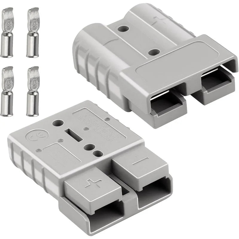 Premium 50A DC Power Connector Anderson Style Plug Fit Solar Panel RV Car Battery Charger Electric Power Tool Parts