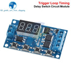 1/3PCS DC 12V 24V Dual MOS LED Digital Time Delay Relay Trigger Cycle Timer Delay Switch Circuit Board Timing Control Module DIY