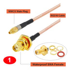 10PCS/LOT Waterproof SMA to MMCX Cable SMA /RP-SMA Female to MMCX Male Straight/ Right Angle 90° RG316 Pigtail RF Coaxial Jumper