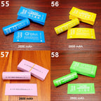 100pcs/lot 18650 Lithium Battery Heat Shrinkable Film PVC Heat Shrinkable Skin Battery Packaging Skin Insulation Sleeve