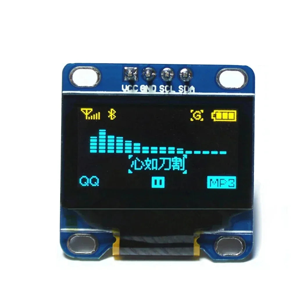 1/2/4/8 PCS 0.96" OLED Display 128x64 I2C SSD1306 Blue/Yellow LCD Display Module for Arduino Raspberry Pi ESP32 DIY Electronics