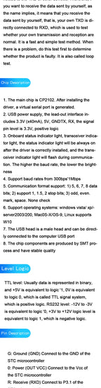 1pcs CP2102 module USB to TTL upgrade board UBS to serial port STC microcontroller download flash six in one UART