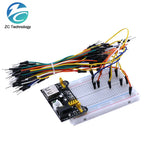 3.3V/5V MB102 Breadboard Power Module+MB-102 830 Points Prototype Bread Board for Arduino Kit +65 Jumper Wires Wholesale