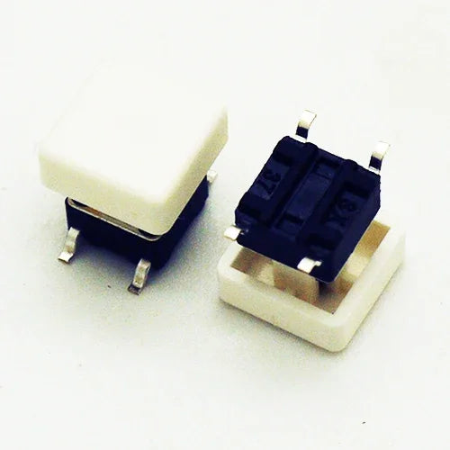 10PCS 6X6X7.3mm 4PIN DIP SMT Momentary Tact Button H=8.7mm With Cap Mini Push Button