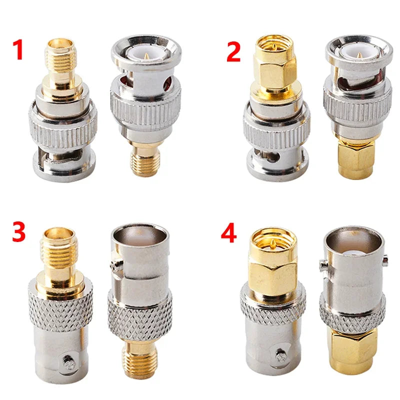 5pcs BNC to SMA Connectors SMA BNC Adapter Male to Female for Antenna/Extension Cable SMA to BNC RF Connector