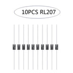 4 Value Fast Recovery Rectifier Diode UF4007 FR207 FR107 RL207 Axial Doorbell Schottky Diode Switching Dioden Each Modle 10PCS