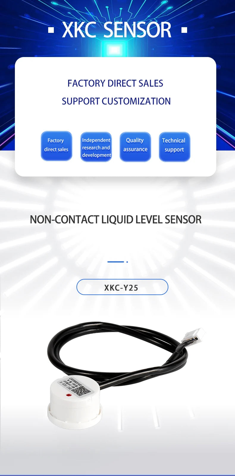 Touchless Contactless Capacitive 5-24V Water Sensor Liquid Level Sensors Switch with High Precision and Stability