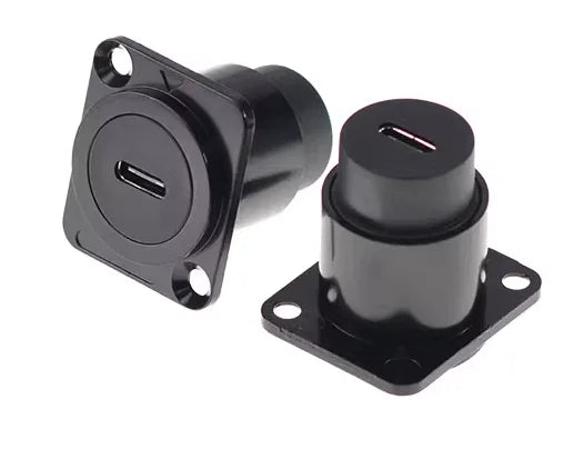 1pc Metal D Type Module USB 2.0/3.0&Type C&HDMI&RJ45 CAT6-Jack Socket Through Network Panel Mounting Electronic Connector