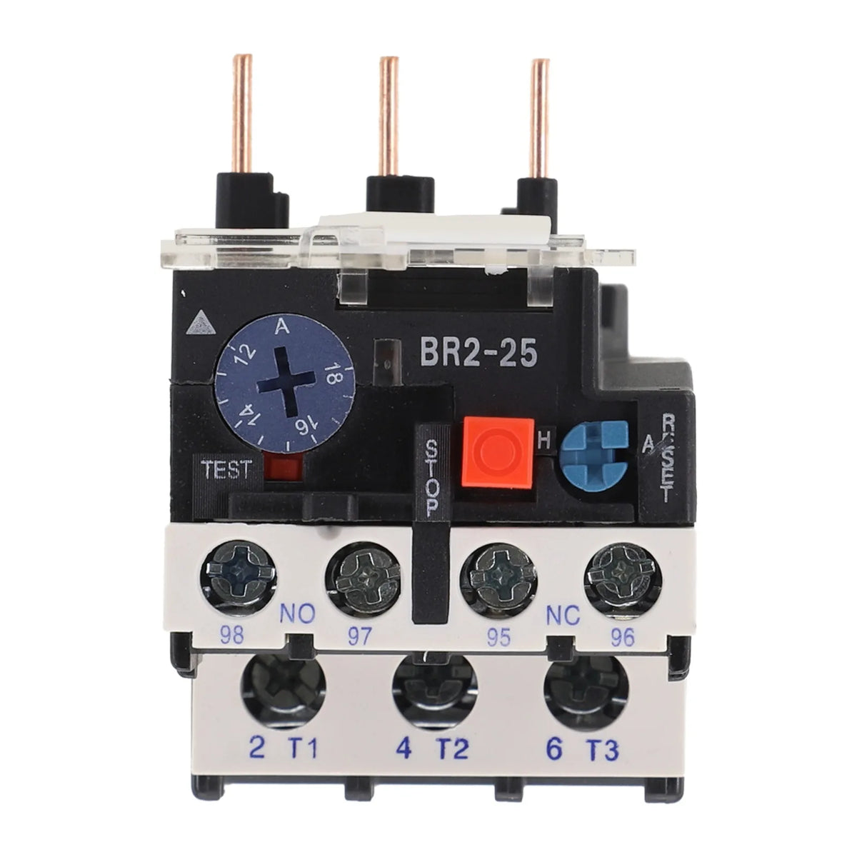 Thermal Overload Motor Relay 3 Phase AC 50Hz/60Hz FR NR2-25 IP20 Plug-in With Indicator Light For CJX2 Series Contactors