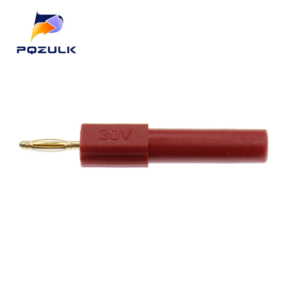 2PCS  Gold Plated 2MM Mini Male Banana Plug To 4MM Female Jack Connector Adapter 2MM To 4MM