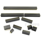 20pcs 2.0mm Pitch Straight Short Plastic Height2.0/4.3/6.35mm Dual Row Dip 2X3/5/7/9/10-40P PCB Socket Gold Female Pin Header