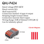10PCS Wire Connector P421 Splicing Terminal Blocks For Electrical Cables Mini Fast Universal Wiring Connector Lamp Connectors