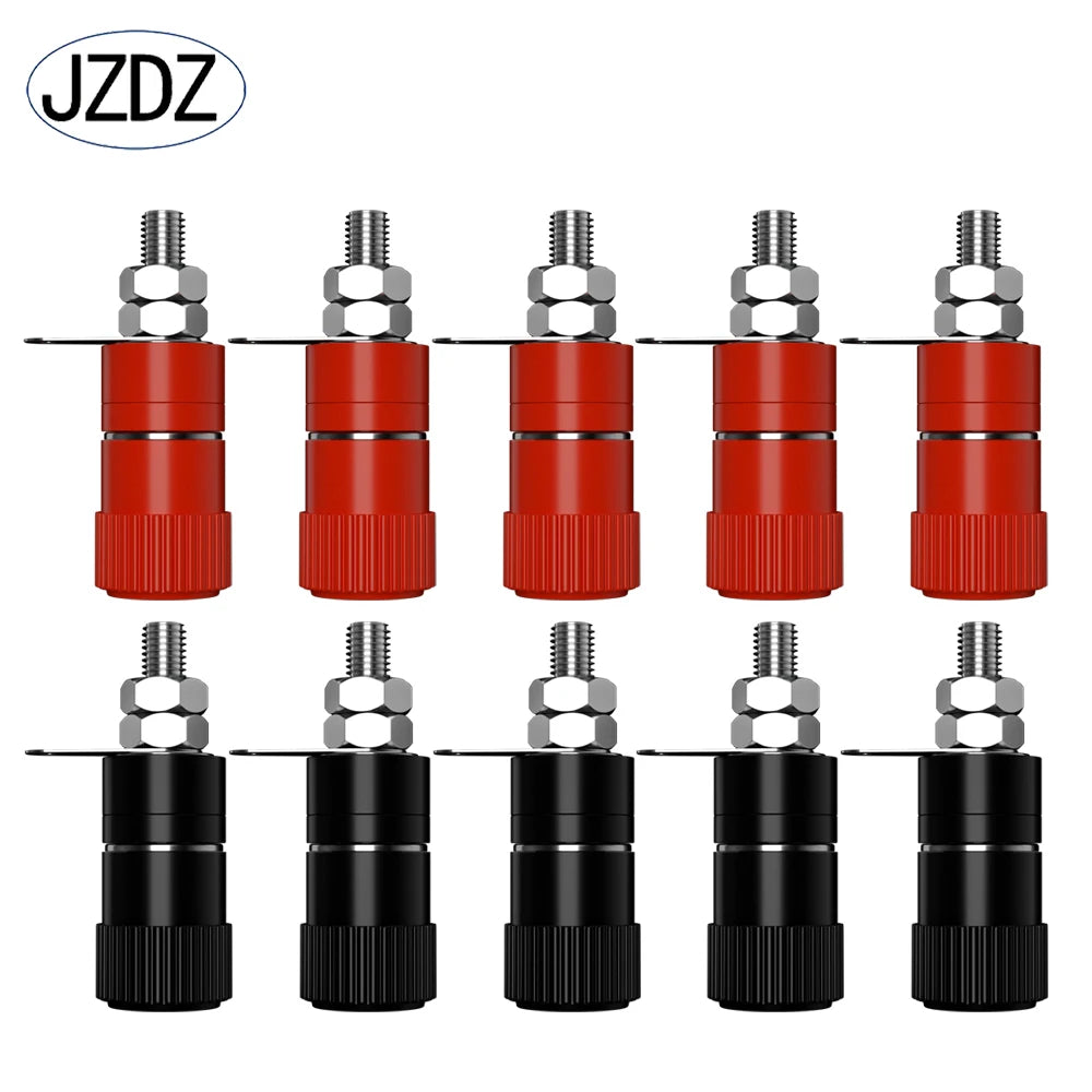 JZDZ 10pcs 4mm Banana Socket Binding Post Nut Banana Plug Jack Electrical Connector Terminal DIY Parts J.50001