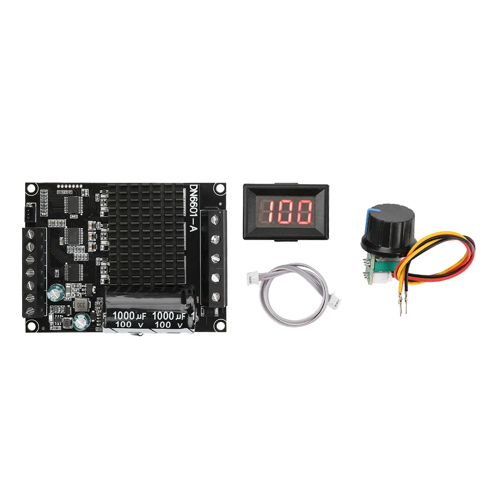 DC 6-80V BLDC Three Phase DC Brushless Motor Controller PWM High Power 1600W 20A Hall Motor Control Driver Board Motor Regulator