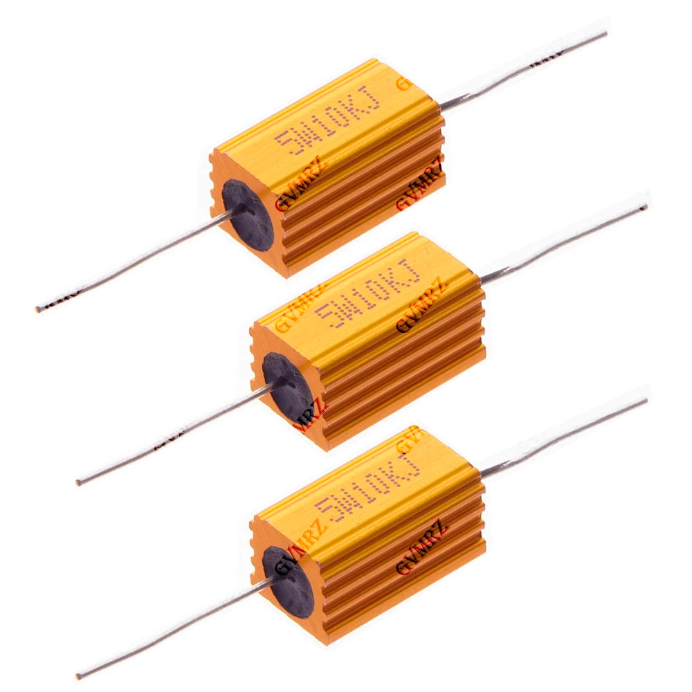 5W Aluminum Housing Power Resistor 0.1R 2.7R Wirewound Resistor Assorted Resistance Values for Electronic Projects 5R 6R 80R 1K