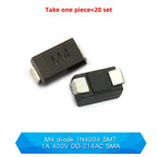 20PCS M1 M2 M4 M7 S4 SMA 1A 1N4001 4002 4004 4007 SS12 SS310 RS1M RS2M ES1D ES1J US1M SMD Schottky Rectifier Diode DO-214AC