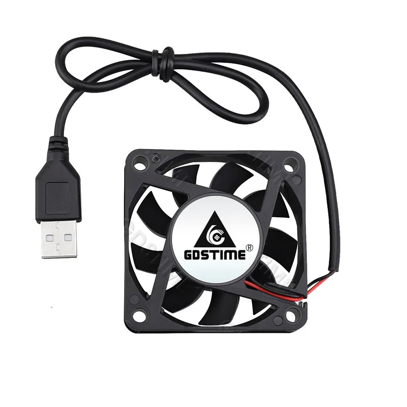 Gdstime 60MM 6015 12V 24V Axial Fan 5V USB PC Case Fan Ball DC Brushless Fan 2PIN 60x60x15MM 3D Printer Cooling Fan CPU Cooler