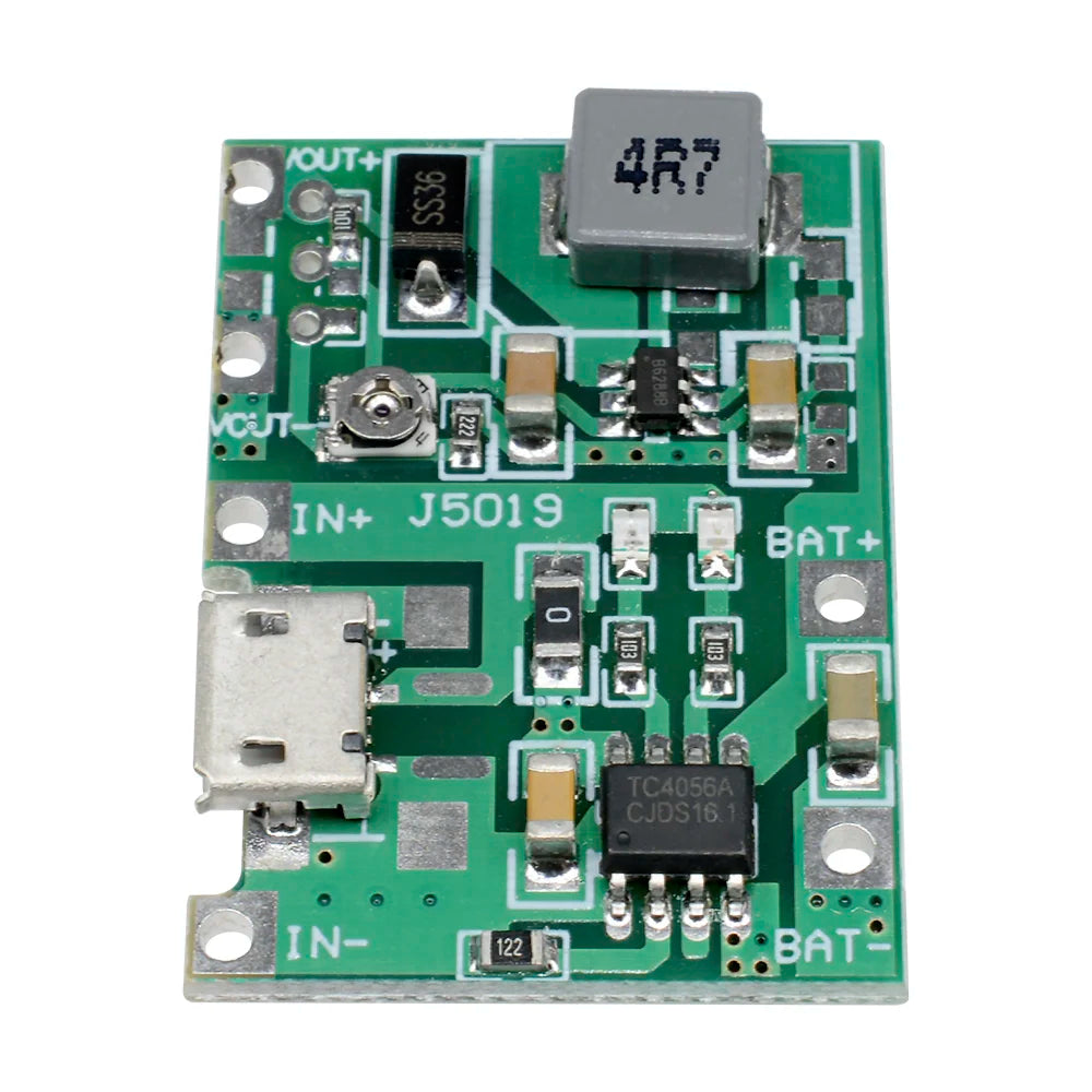 Lithium Li-ion 18650 3.7V 4.2V to 5V 9V Battery Charger Board DC-DC Step Up Boost Module TP4056 DIY Kit Parts Type-C/Micro USB