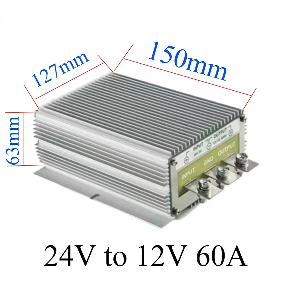 24V to 12V 60A-3A 24 Volt to 12 Volt Buck Voltage Regulator Step Down Power Converter DC Converter Buck Module for Cars Solar