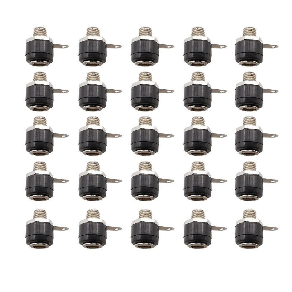 25Pcs Binding Post 4mm Banana Socket Female Connector 4mm Banana Plugs Test Speaker Jack Nut Panel Mount Terminals Adapter