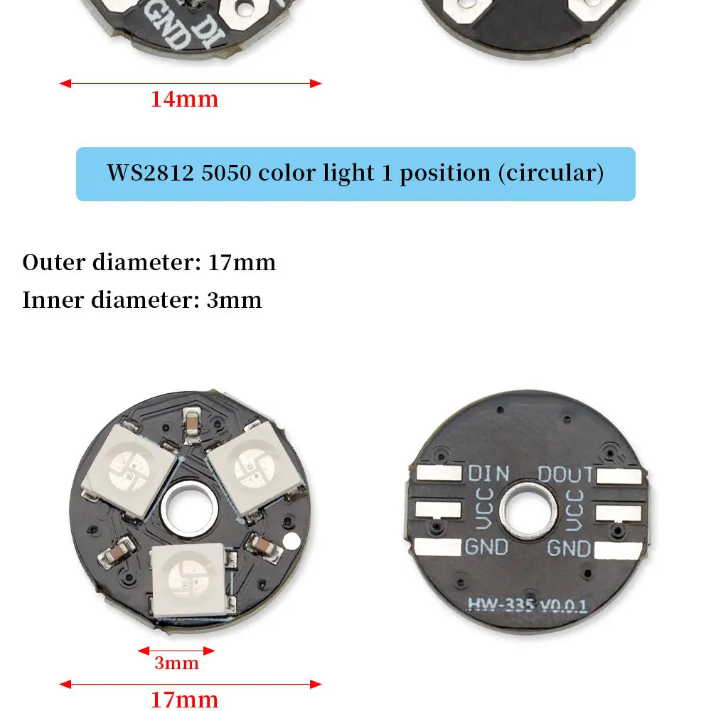 5V 1Bit 3 4Bit 7 8Bit 9 12Bit 16Bit 24Bit 32Bit 64 Bits WS2812 5050 RGB LED Ring Lamp Light + Integrated Drivers For Arduino Diy
