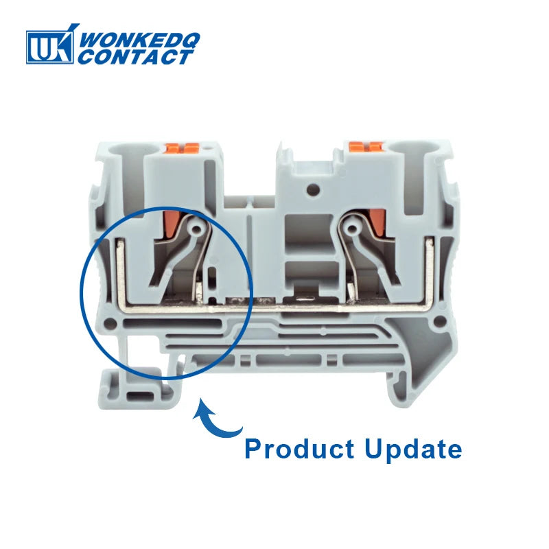 10Pcs PT6 Push-in Terminal Block Din Rail 6mm² Screwless Spring Feed-Through Connector Wire Electrical Strip Plug PT-6 PT 6