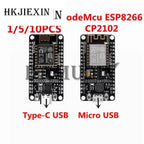 1-10PCS Wireless Module CP2102 NodeMcu V3 V2 Lua WIFI Internet of Things Development Board Based ESP8266 ESP-12E Type-c usb