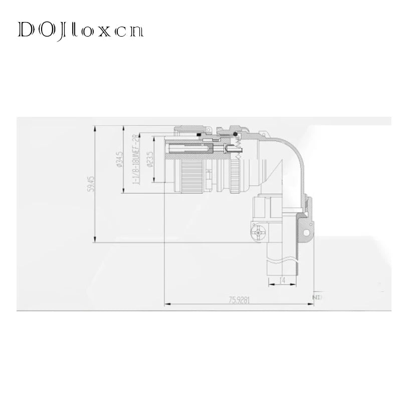 1 Set 4 Pin MS5015 Military Standard Aviation Electricity Plug MS3108A-18-10S/P MS3102A Straight Elbow Male Female Connector