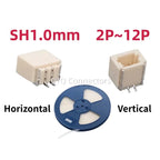 50pcs SH1.0mm/MX1.25mm/ZH1.5mm/PH2.0mm/XH2.54mm horizontal and vertical SMT SMT 2/3/4/5/6/7/8/9/10/11/12Pin
