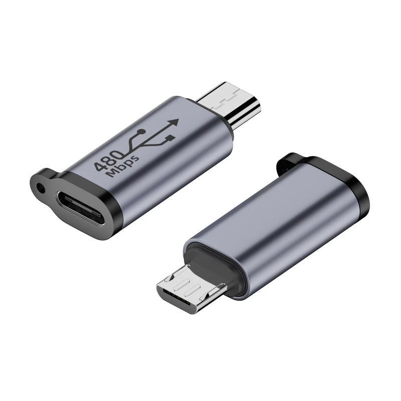 Usb Type C to Mini USB MicroUSB Adapter Micro USB to TypeC Mini USB Converter Connector Support Charge Data Sync 480Mbps 18W