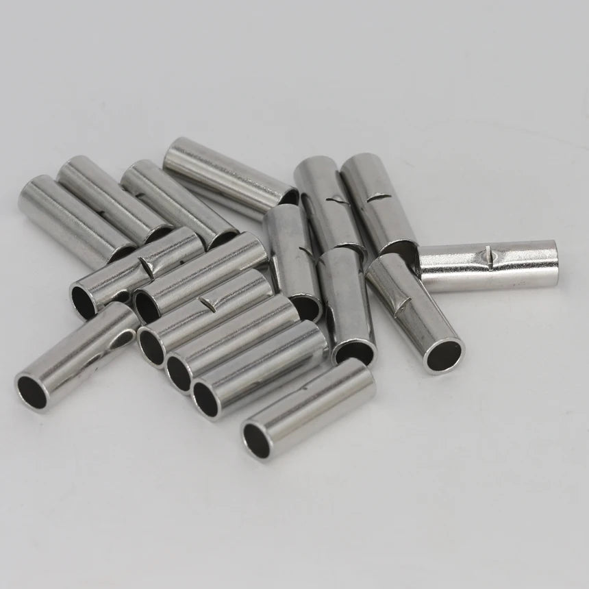 BN Copper Electrical Wire Cable Connection Crimp Sleeve Tubular Ferrule Lug Connector Non-Insulated Tube Butt Splices Terminal