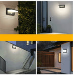 Solar Power Wall Lamp IPX5 Waterproof Garden Lights Motion Sensor  Energy Saving Light for Exterior Spot Porch Yard Lighting