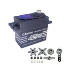 Brushless Motor 180° Metal Gear High Torque Digital Servo 42KG with 25T Metal Servo Arm for 1/10 1/8 RC Car Robot Boat Truck